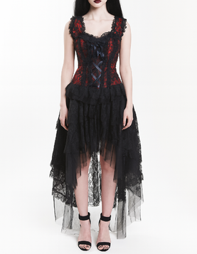 Robe gothique BURLESKA 'ophelie red'