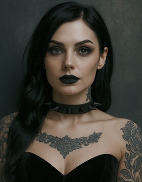 Collier gothique clouté black edition