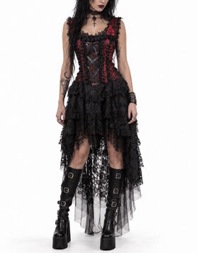 Robe gothique BURLESKA 'ophelie red'