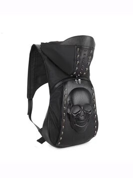 Sac à dos skull 3D avec capuche intégrée