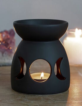 Br&ucirc;le-parfum Triple Lune - C&eacute;ramique noire