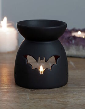 Br&ucirc;le-parfum chauve-souris - C&eacute;ramique noire