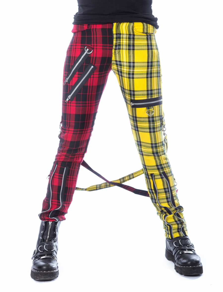 Pantalon punk rock et rouge POIZEN 'ordelia'