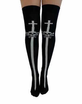 Grandes chaussettes noires PAMELA MANN