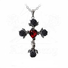 Pendentif ALCHEMY GOTHIC 'black rosifix'