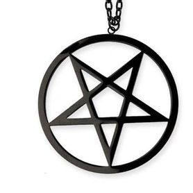 Pentagramme satanique géant inversé black edition