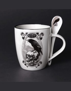 Mug & Cuillère Poe's Raven 'Nevermore' - Alchemy