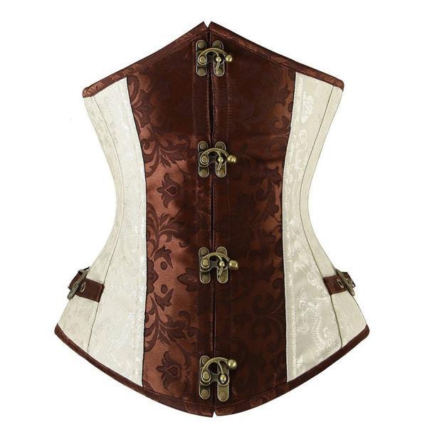 Serre-taille steampunk beige et marron