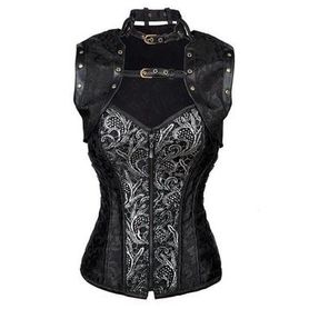 Corset gothique noir et son boléro