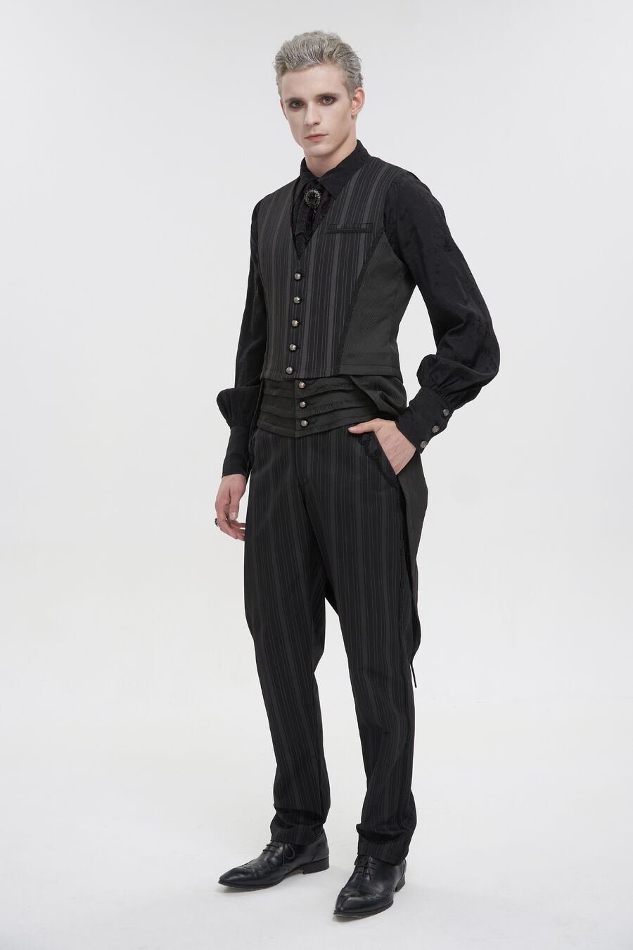 photo n°3 : Pantalon victorien noir DEVIL FASHION 'Modares'