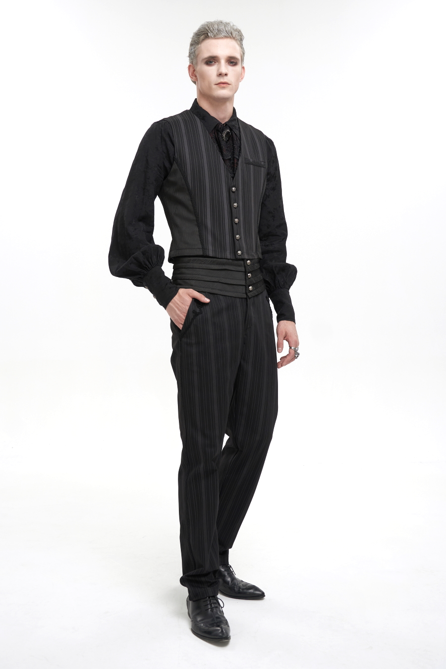 photo n°4 : Pantalon victorien noir DEVIL FASHION 'Modares'