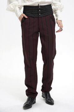 Pantalon victorien bordeaux DEVIL FASHION 'Modares'