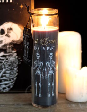 Bougie gothique Til Death Do Us Part - Ambre Noir