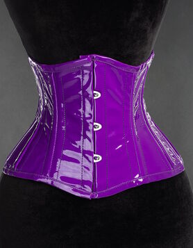 Serre-taille gothique PVC violet double armature