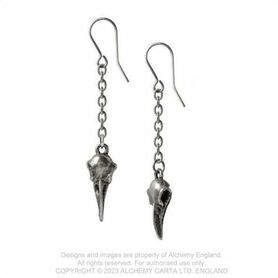 Boucles d'oreilles ALCHEMY GOTHIC 'rabenschadel'