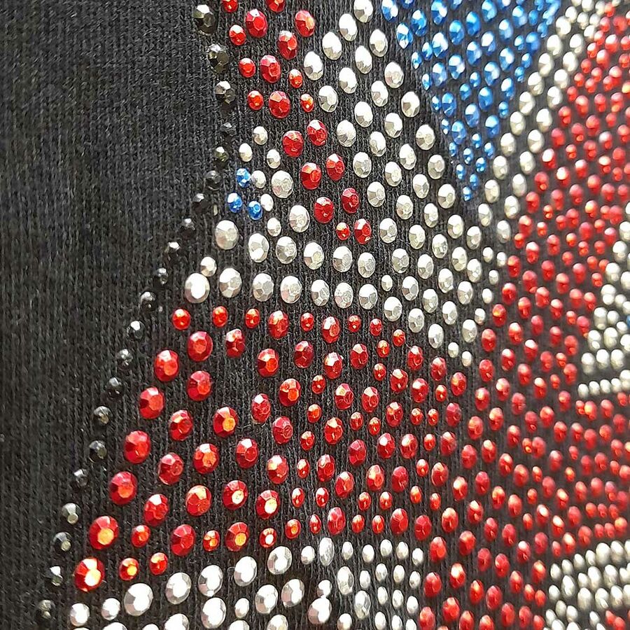 photo n°2 : T-shirt officiel femme ROLLING STONES 'Tongue UK Diamante'