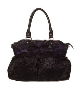 Sac à main gothique noir et violet