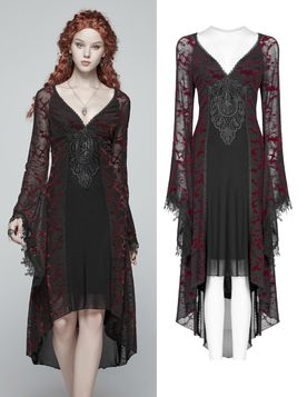 Robe noire et rouge PUNK RAVE 'inkiria blood'