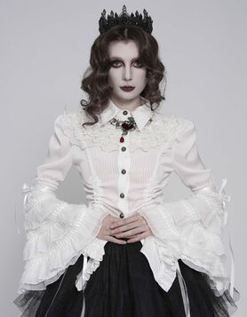 Chemisier Gothique White Requiem - Devil Fashion