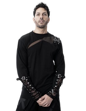 Pull gothique homme Silas - Chemical Black