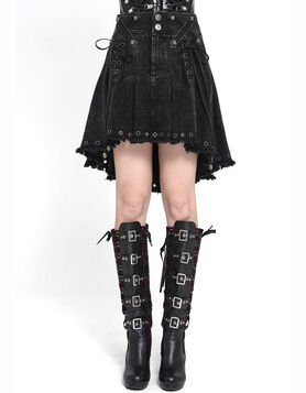 Jupe Gothique Asym&eacute;trique Raven Requiem - Devil Fashion