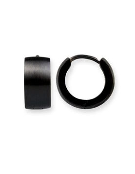 Boucles d'oreilles anneaux noirs