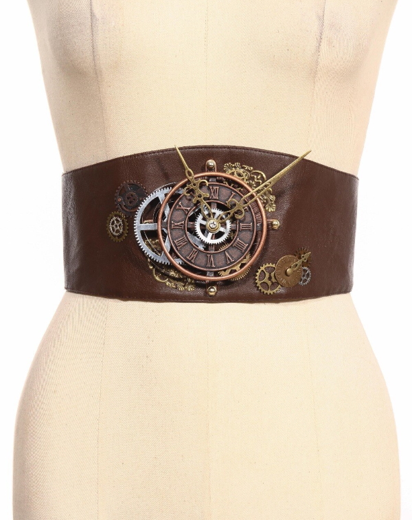 Ceinture steampunk marron RQBL