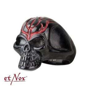 Bague gothique black skull