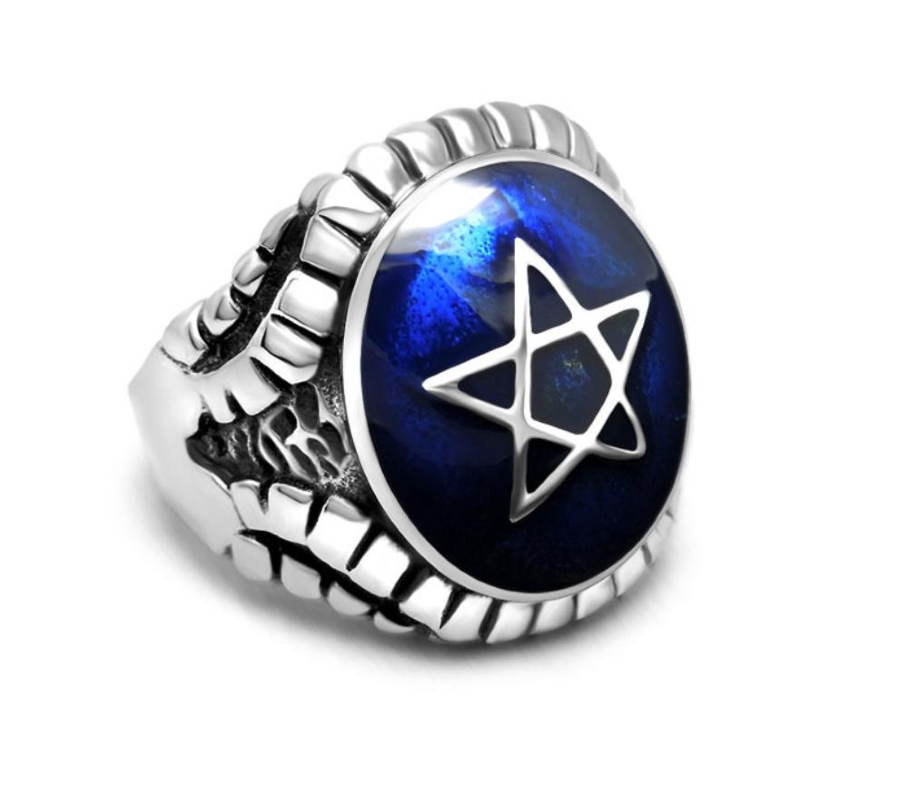 Bague gothique bleue
