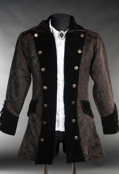 Veste steampunk brocarde pirate