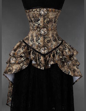 Corset à traîne 'Horlogerie du temps'