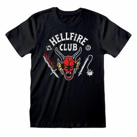 T-shirt noir STRANGER THINGS 4 'hellfire club '