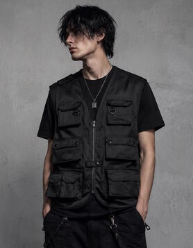 Gilet Cargo Techwear Noir Brandit Tactical Ranger