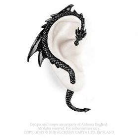 Boucle d'oreille ALCHEMY GOTHIC 'the dragon lure black edition'