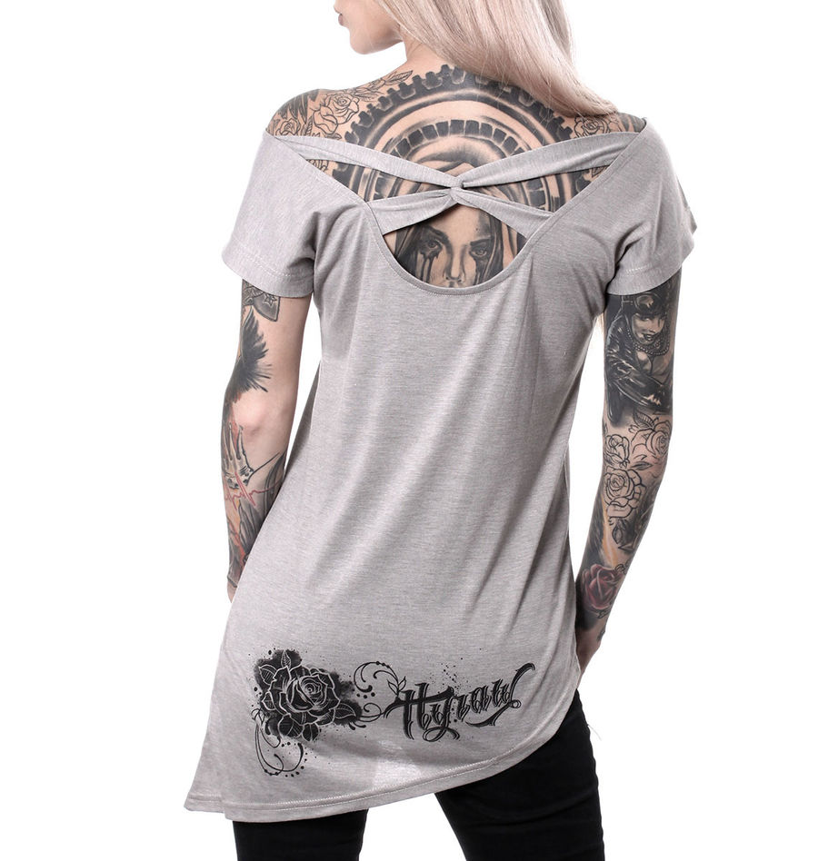 Haut femme rock tattoo HYRAW noué dans le dos