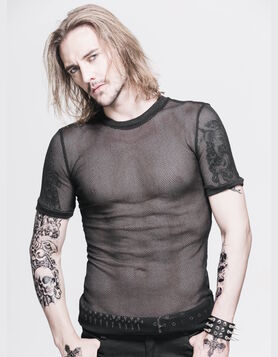 T-shirt homme en résille DEVIL FASHION