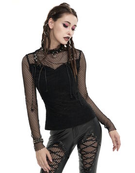 Haut Gothique Femme DEVIL FASHION 'La Toile Obscure'
