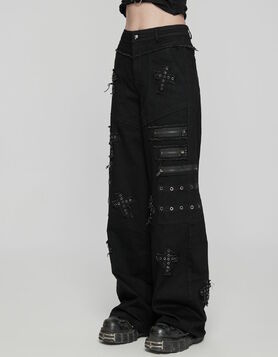 Pantalon gothique femme Y2K - PUNK RAVE