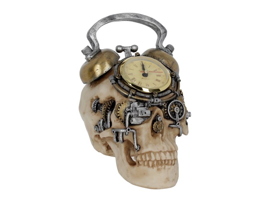 photo n°2 : Crâne horloge steampunk