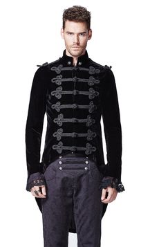 Veste gothique homme queue de pie 'baron noir'