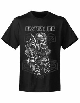 T-shirt HYSTERIA INK 'viking skull'