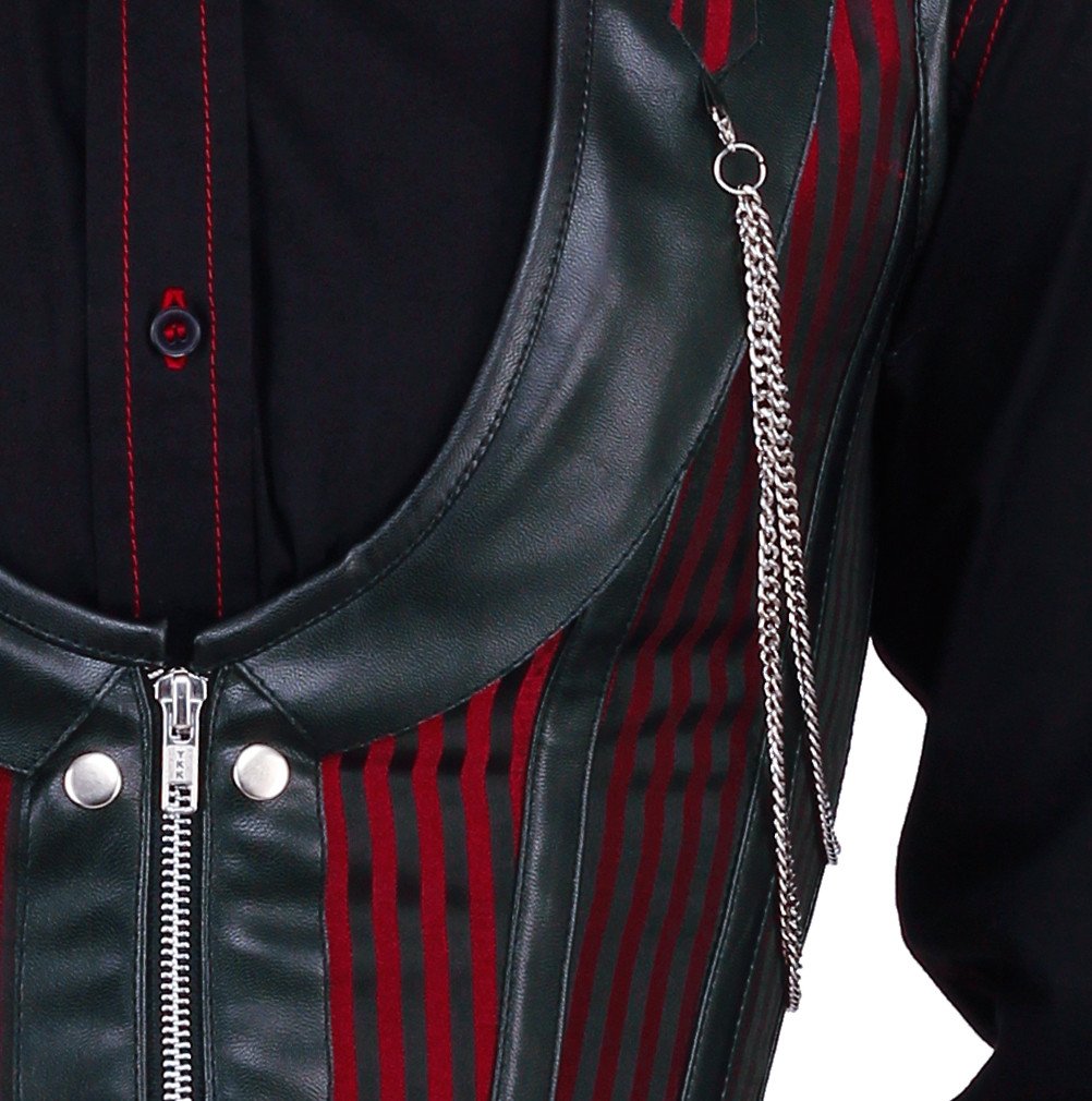 photo n°5 : Corset gothique homme noir et rouge
