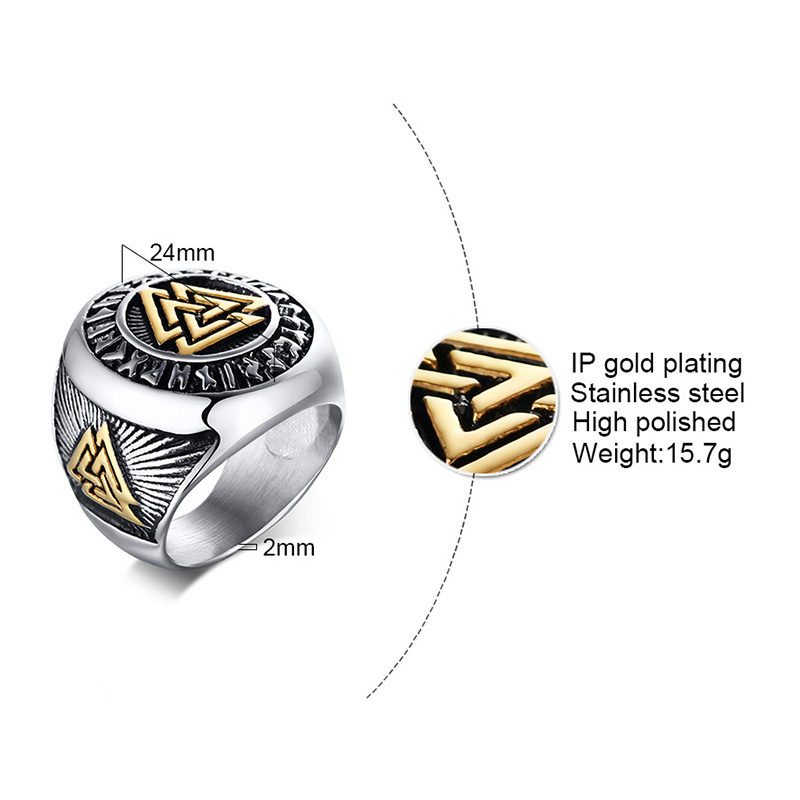photo n°4 : Bague Viking 'valknut'