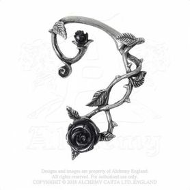 Boucle d'oreille ALCHEMY GOTHIC 'black rose'