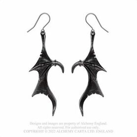 Boucles d'oreilles ALCHEMY GOTHIC 'Wings of Midnight'