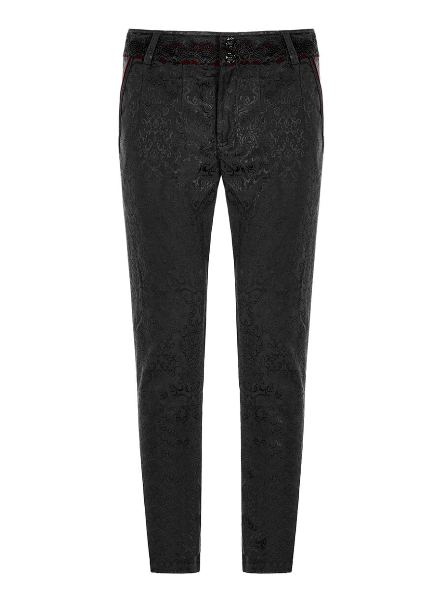 Pantalon Gothique Victorien Pour Homme – Rouge, Coupe Ajustée, élastique, Boucles Réglables, Pour Cosplay