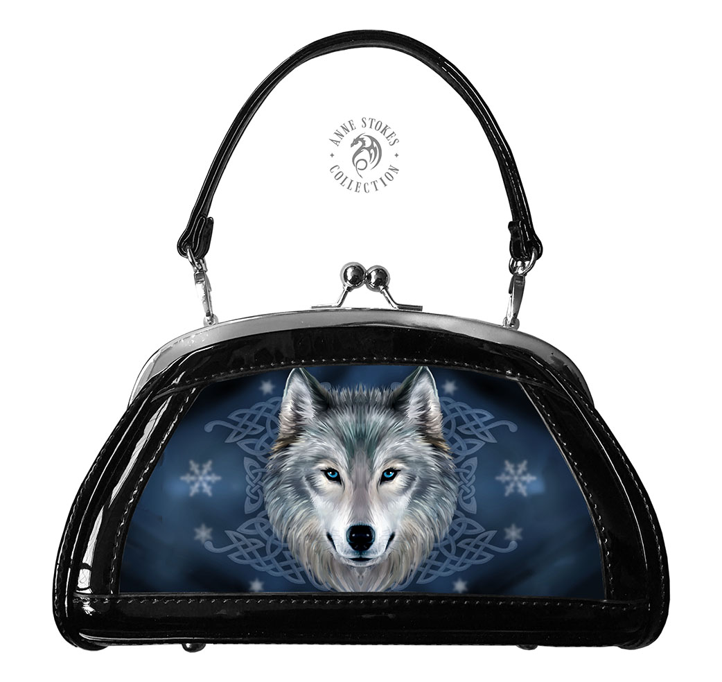 Sac Fourre-tout Gothique Annabelle En Forme D'aile De Chauve-souris - Noir Et Violet, Bandoulière Amovible