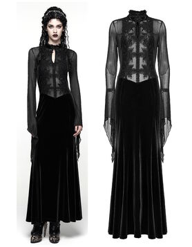 Robe Gothique Longue Punk Rave - Veuve de Velours