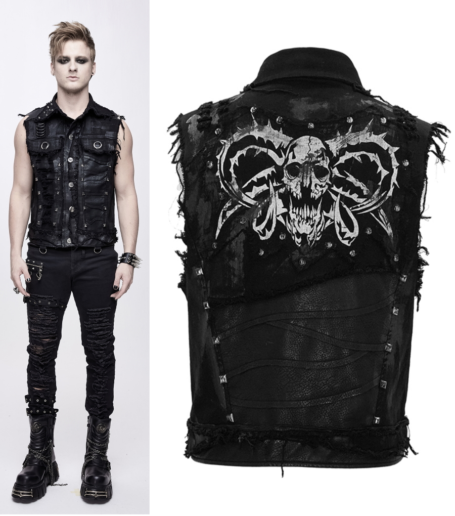 gilet homme rock