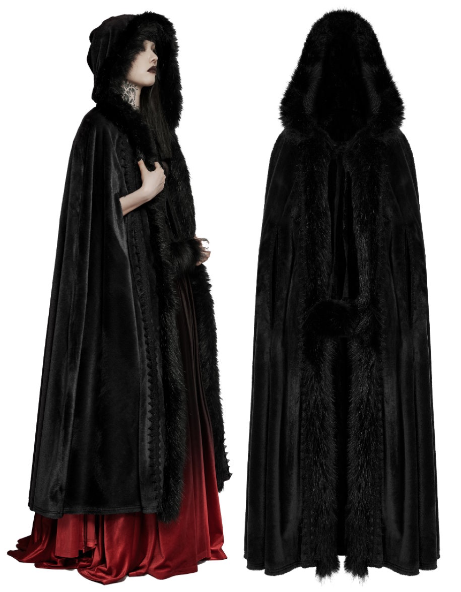 Cape Longue Avec Capuche Unisexe - Pour Déguisement (sorcière, Vampire, Gothique) Et Fêtes (Halloween, Carnaval)